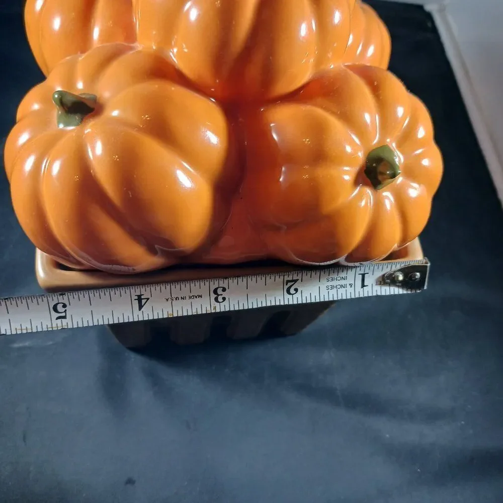 HomeWorx by Harry Slatkin Ceramic Pumpkin Basket Farm Stand No Candle